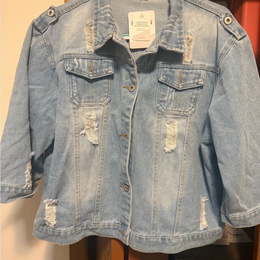 Stylish Light Blue Denim Jacket